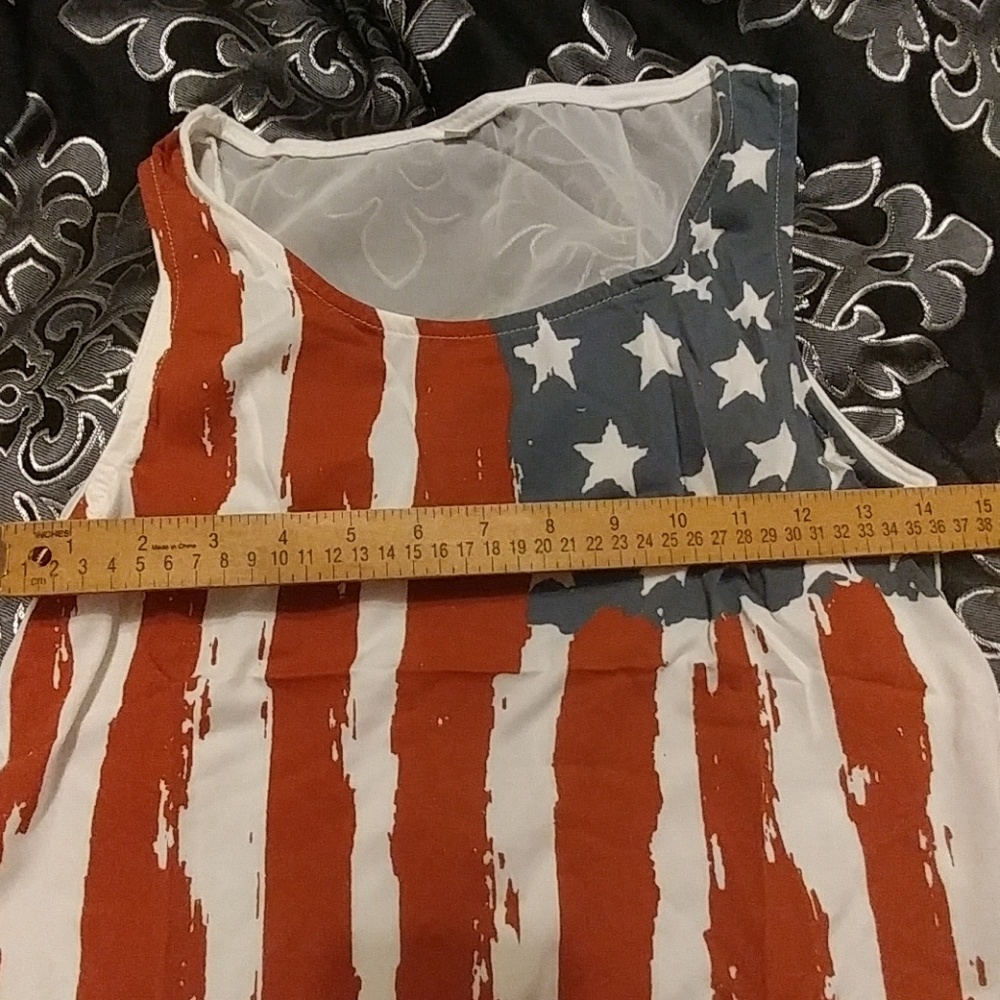 Vintage styled America flag tank top - Picture 4 of 5